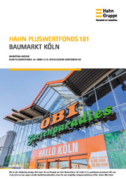 Hahn Pluswertfonds 181 – Baumarkt Köln